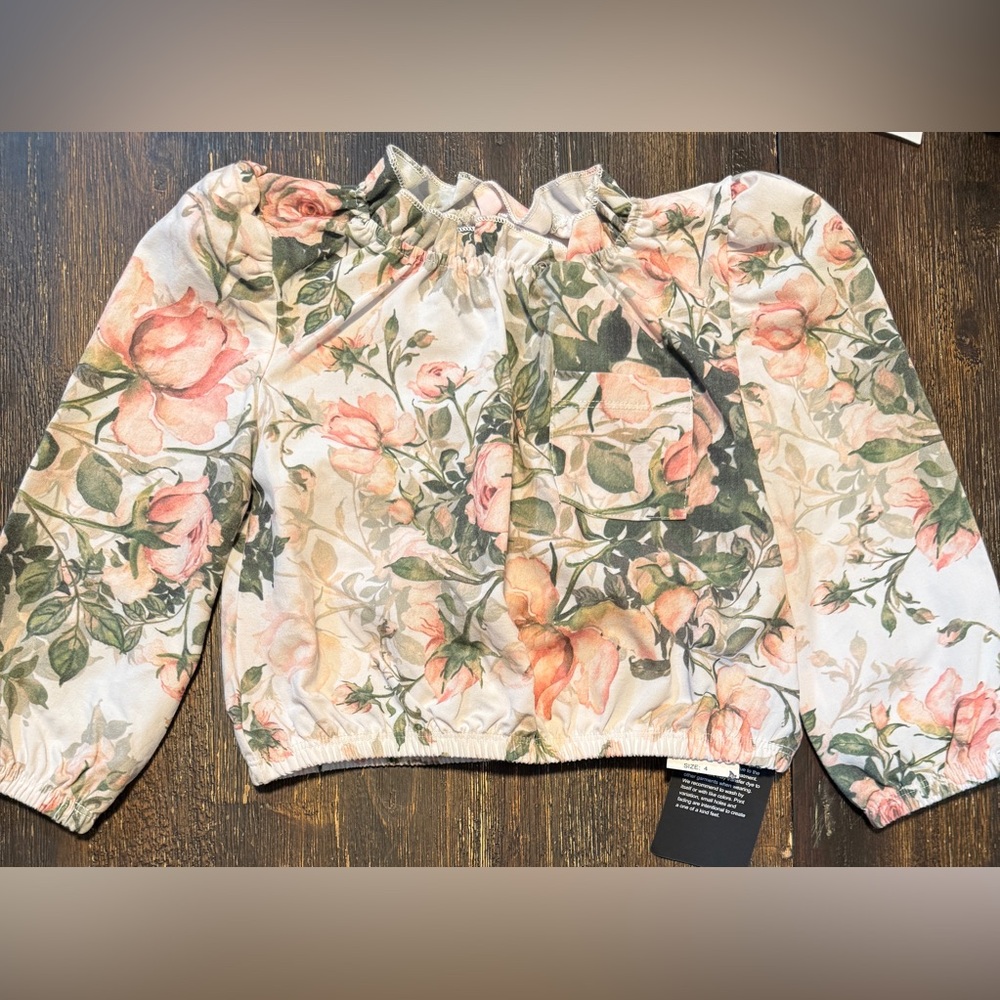 4T girl Chaser Floral Long Sleeve Top